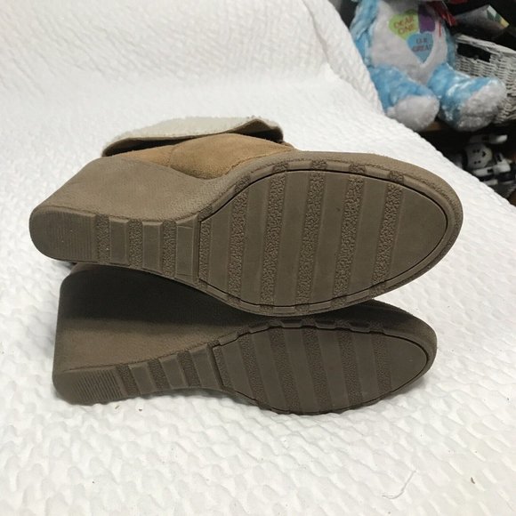 Coach And Four  Women’s Brown Suede Leather Lace Up Wedge Boots Size: 10 - Picture 7 of 10